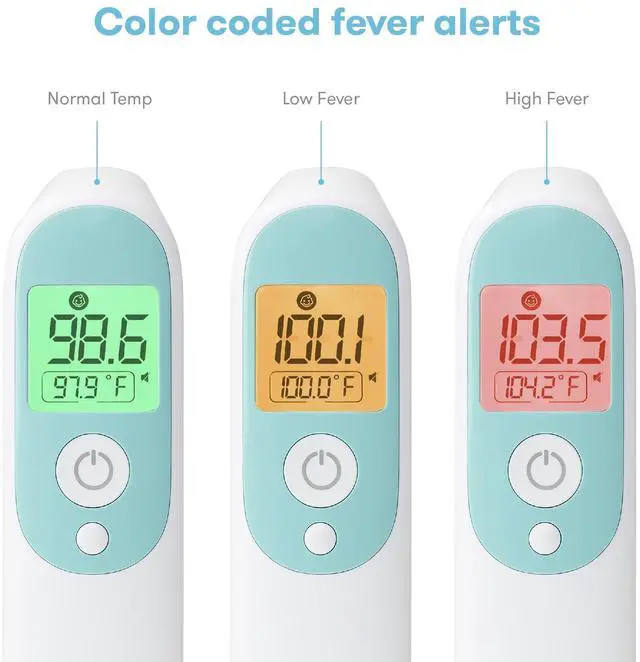 Alt view image 3 of 6 - Thermometer, 3-in-1 Infrared Thermometer for Ear, Forehead & Touchless, Fever Thermometer for Baby, Infants, Toddlers, Kids & Adults