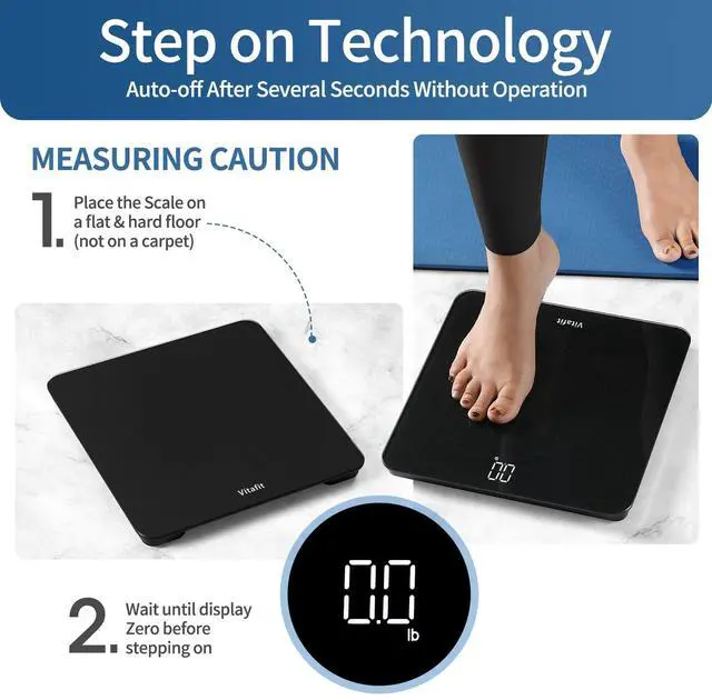 Alt view image 6 of 7 - Scale for Body Weight, High Precision by Weight Scale Professional Factory Since 2001, Bathroom Scale with LED and Step On, 3*AAA Batteries Included, 400lb/182kg, Spray Silver Black