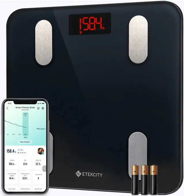 Main image of Smart Scale for Body Weight, Digital Bathroom Weighing Machine Fat Percentage BMI Muscle, Accurate Composition Analyzer People, Bluetooth Electronic Measurement Tool, 400lb