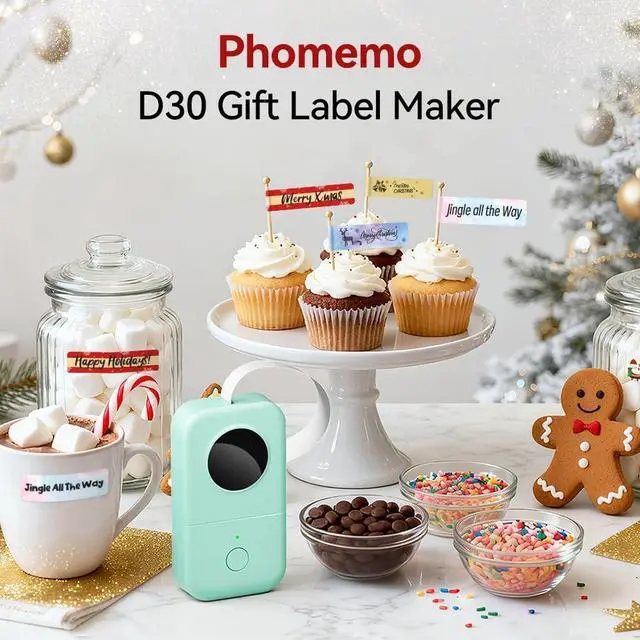 Alt view image 3 of 7 - Label Maker, D30 Portable Bluetooth Mini Label Printer Machine, Smartphone Handheld Thermal Sticker Small Labeler Multiple Templates Fonts Icon Inkless Custom Label for Home Kids, School Item