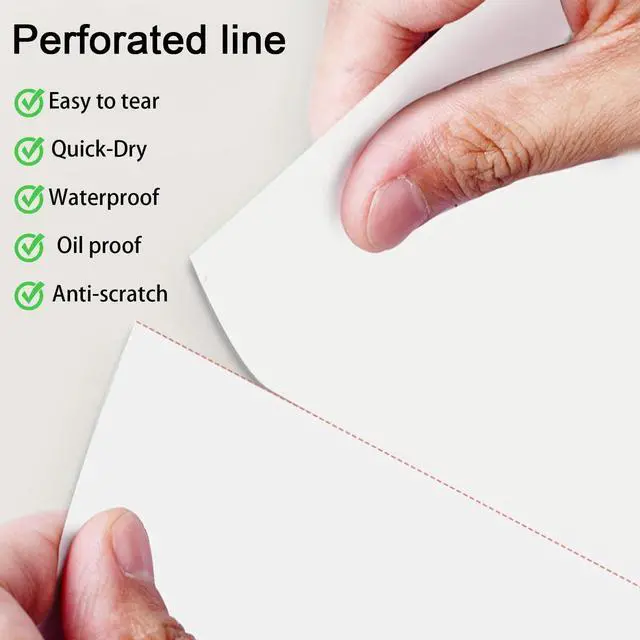 Alt view image 7 of 7 - Thermal Printer Paper 8.5 x 11 Inch, 100 Sheets US Letter Size Thermal Paper, Compatible with M08F/A40 Thermal Portable Printer, Continual Feeding Folded Printing Paper (100 Sheets/Continuous Folding)