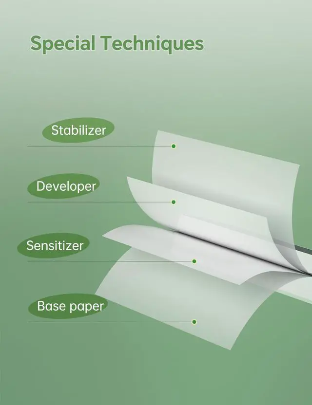 Alt view image 2 of 7 - 200 Sheets Thermal Printer Paper 8.5x11 US Letter MT610 Thermal Paper, Compatible with /iDPRT/HPRT Portable Printer and Other Brands Thermal Document Printers