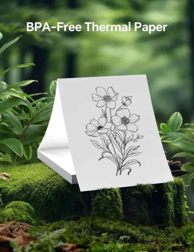 Alt view image 5 of 7 - 200 Sheets Thermal Printer Paper 8.5x11 US Letter MT610 Thermal Paper, Compatible with /iDPRT/HPRT Portable Printer and Other Brands Thermal Document Printers