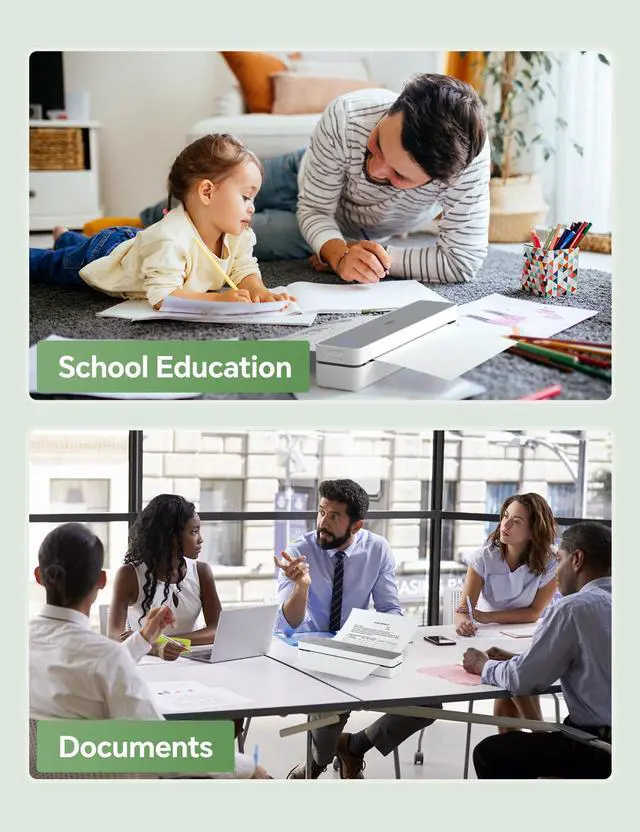 Alt view image 7 of 7 - 200 Sheets Thermal Printer Paper 8.5x11 US Letter MT610 Thermal Paper, Compatible with /iDPRT/HPRT Portable Printer and Other Brands Thermal Document Printers