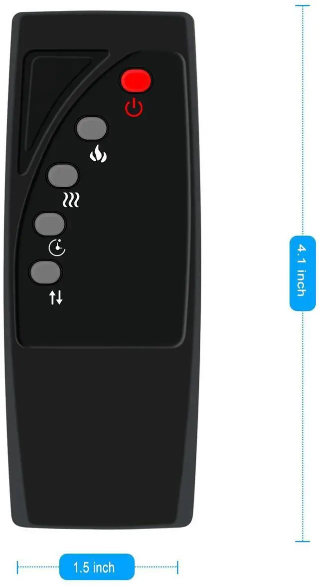 Alt view image 6 of 6 - Replacement Remote Control Applicable for Innoflame Wall Mounted Electric Fireplace 1400 Watt 4777 BTU