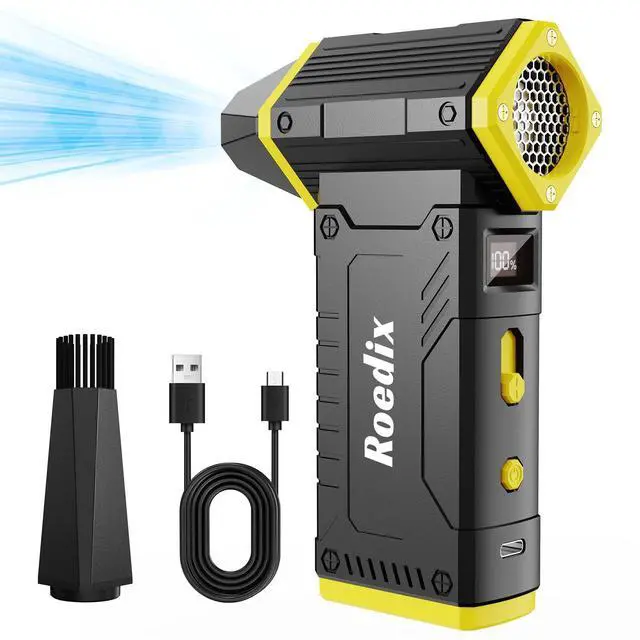 Main image of Compressed Air Duster, 210000RPM 8-Gear Adjustable Electric Air Duster with LED Display, 10,000mAh Rechargeable Air Blower for Keyboard, PC, Car and Home Cleaning, Jet Dry Blower Replace Canned Air