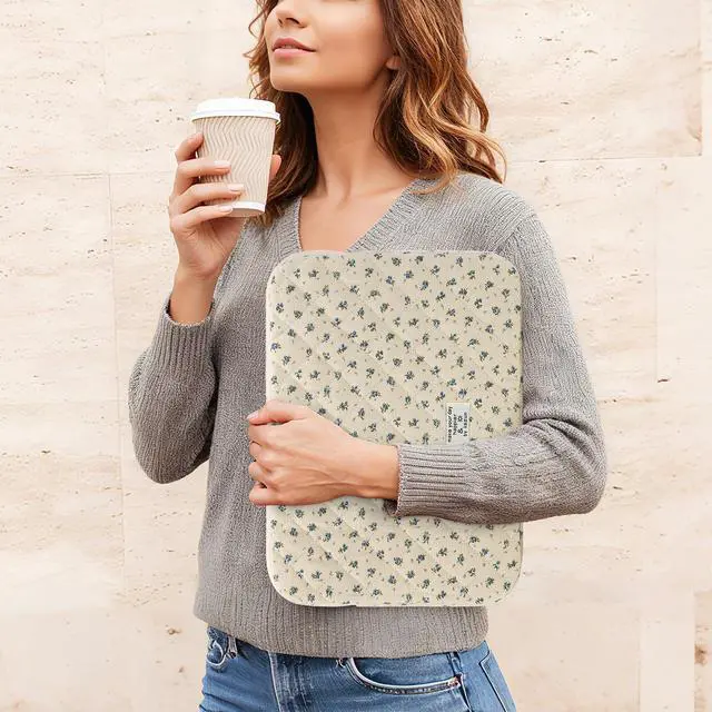 Alt view image 2 of 7 - Puffy Laptop Sleeve 13-15.6 Inch Cute Quilted Laptop Protective Case Padded Floral Computer Sleeve for MacBook (A-Blue, 15 Inch)