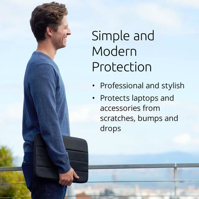 Alt view image 3 of 5 - EQ Laptop Sleeve 14", Durable Protective Case for Laptops and Tablets up to 14 inch - Compatible with MacBook Computers - Black(K60394WW)