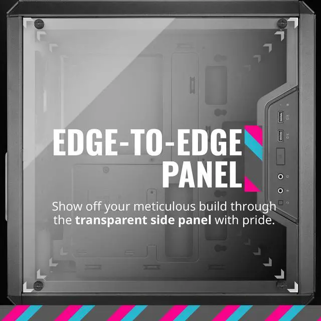 Alt view image 6 of 7 - Q300L Micro-ATX PC Case Compact mATX Computer Case with Magnetic Dust Filters, Modular Adjustable I/O Panel, Perforated Airflow Design, 1 x 120mm Pre-Installed Fan, Black