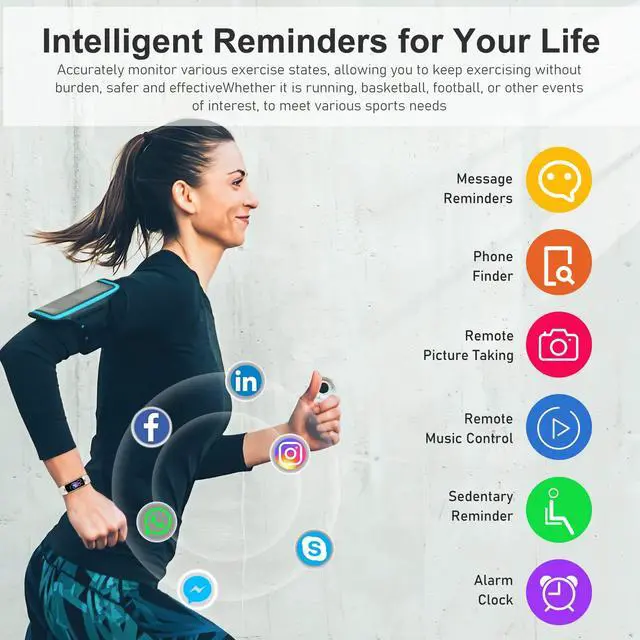 Alt view image 2 of 6 - Fitness Tracker with 24/7 Heart Rate, Blood Oxygen Blood Pressure Sleep Monitor, Activity Trackers 5 ATM Waterproof,Step Calorie Counter Pedometer Health Smart Watch for Women Men Beige