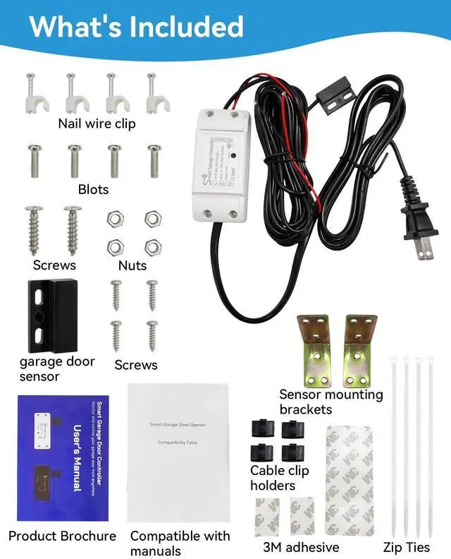 Alt view image 6 of 7 - Smart Garage Door Opener, Universal WiFi Garage Door Remote Controller with Smartphone App Control, Door Left Open Alert, Compatible with iOS, Android, Alexa, Google Assistant, IFTTT, No Hub Needed