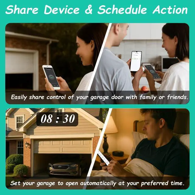 Alt view image 6 of 7 - Smart Garage Door Opener Remote,Compatible with Intellicode Genie Overhead Door Garage Door Opener,Compatible with Alexa Google Home iPhone Siri WiFi