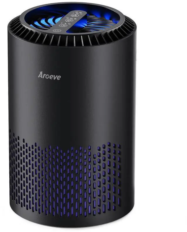 Main image of Air Purifiers for Bedroom Home, Air Purifier For Smoke Pollen Dander Hair Smell Air Cleaner with Sleep Mode Speed Control For Bedroom Office, MK01- Black(Available for California)