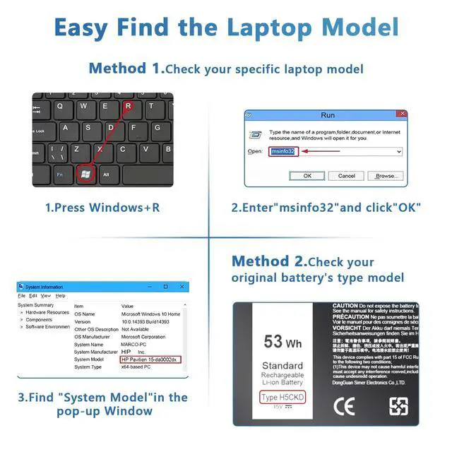 Alt view image 6 of 6 - 53Wh H5CKD 15V Battery Compatible with Dell 5400 7300 7506 2-in-1 5406 7405 7306 7500 Silver 5300 5408 5409 5301 5401 5402 5501 5502 5508 5509 Latitude 3410 3510 Vostro 5300 5301 7T8CD
