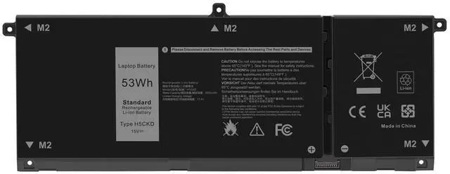 Main image of 53Wh H5CKD Battery for Dell Inspiron 5300 5301 5401 5402 5408 5409 5501 5508 5509 5400 5406 7405 7300 7306 7500 Compatible with Dell Vostro 5301 5401 7T8CD 2-in-1 Silver Latitude 3410 3510
