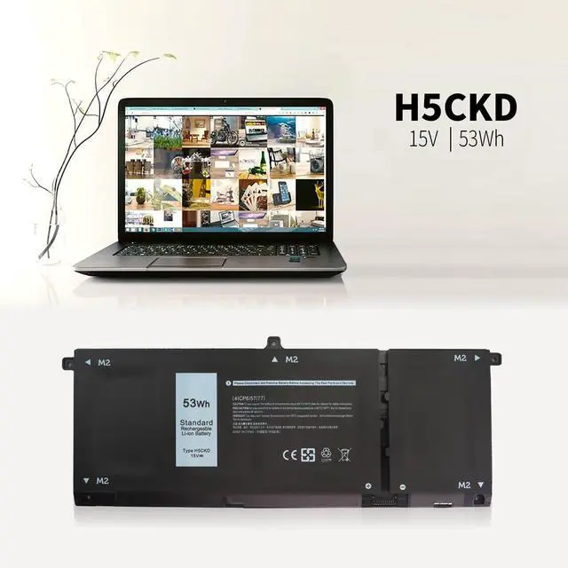 Alt view image 2 of 7 - H5CKD Laptop Battery for Dell inspiron 7300 7306 7405 7500 2-in-1 7506 5501 5502 5300 5301 5400 5401 5402 5406 5408 5508 5409 5509 Latitude 3410 3510 vostro 5300 5301 5401 5501 9077G TXD03 7T8CD