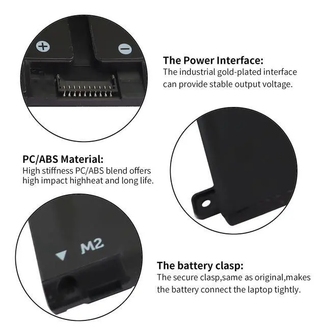 Alt view image 4 of 7 - H5CKD Laptop Battery for Dell inspiron 7300 7306 7405 7500 2-in-1 7506 5501 5502 5300 5301 5400 5401 5402 5406 5408 5508 5409 5509 Latitude 3410 3510 vostro 5300 5301 5401 5501 9077G TXD03 7T8CD