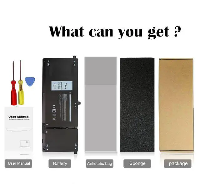 Alt view image 7 of 7 - H5CKD Laptop Battery for Dell inspiron 7300 7306 7405 7500 2-in-1 7506 5501 5502 5300 5301 5400 5401 5402 5406 5408 5508 5409 5509 Latitude 3410 3510 vostro 5300 5301 5401 5501 9077G TXD03 7T8CD