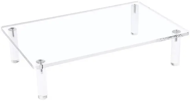 Main image of Clear Acrylic Monitor Laptop Stand, Sturdy and Save Space Computer Laptop Monitor Riser Stand for Home Office Desktop Universal Stand with Anti-Slip Pads