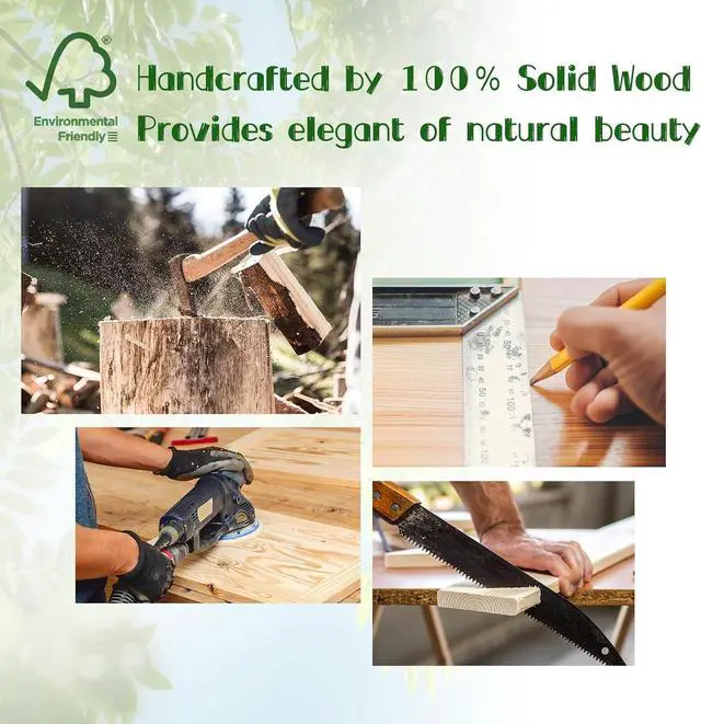 Alt view image 2 of 7 - Solid Wood Monitor Stand Riser, Monitor Riser with 2 Adjustable Height, 15.8 inch Computer Riser for Computer, iMac, PC, Printer, Computer Monitor Stand for Home & Office, White