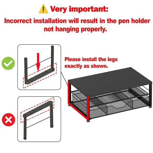 Alt view image 7 of 7 - Desk Organizer and Accessories, 2-Tier Computer Monitor Stand with Drawer and 2 Pen Holders, Laptop Stand, Office Desk Accessories for Office Supplies, Carbon Fiber