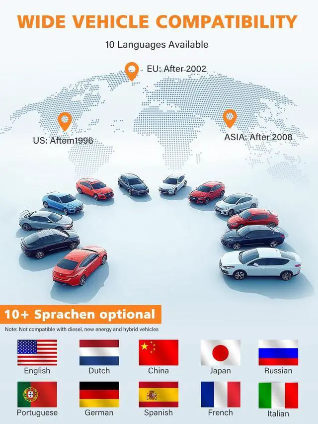 Alt view image 7 of 7 - CF06 OBD2 Scanner Check Engine Light Code Reader, Advanced Battery Health Check Car Diagnostic Tool, Upgraded Alloy-Edged Design, Compatible with All Vehicles After 1996 with OBDII Port