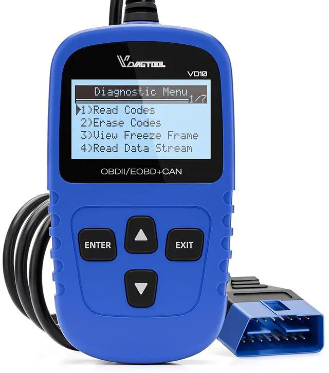 Main image of VD10 OBD2 Scanner Code Reader Car Diagnostic Tool Engine Fault Code Reader for Turn Off CEL with Freeze Frame/I/M Readiness for All OBDII Protocol Cars, OBD2 Scanner Diagnostic Tool