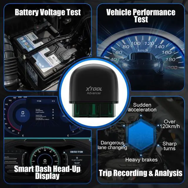 Alt view image 6 of 7 - Advancer AD20 Pro AI-Assisted Wireless OBD2 Scanner Diagnostic Tool, Car Code Reader for iPhone&Android, All System Scan Tool with Free Updates -Check Engine, Oil Reset, Performance/Battery Test