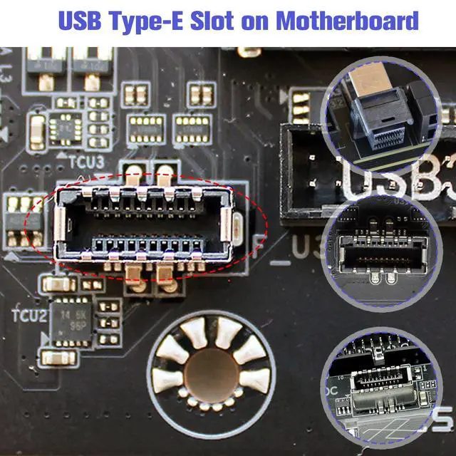 Alt view image 3 of 7 - USB 3.2 Gen 2 USB-C Front Panel Type-C Adapter with PCI Bracket USB-C Female to 20 Pin USB Type E A-Key Male 20Gbps Motherboard Header Extension Cable with 2 Pcs PCI Slot Covers(19.7in)