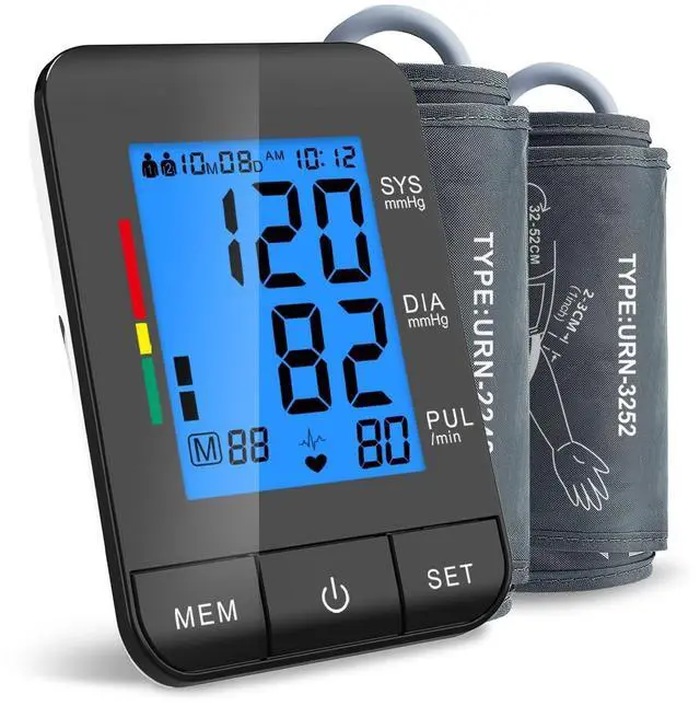 Main image of Accurate Digital BP Machine - Automatic Blood Pressure Monitor with XL Cuff (13-21") & M/L Cuff (9-17") for Big/Medium Arms, Large Backlit LCD Display, 360° Adjustable & Portable for Adults