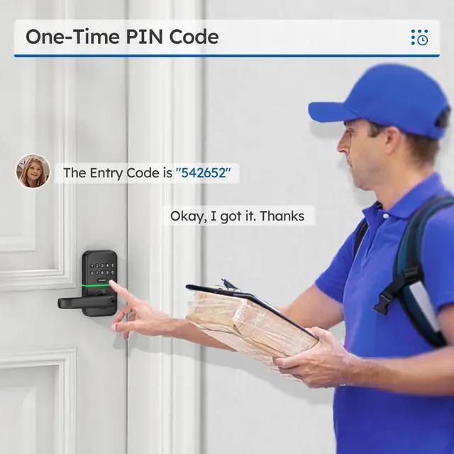 Alt view image 5 of 7 - Smart Door Handle Lock with Keypad: Keyless Entry Digital Knob for Front Door - Electronic Smart Lock with Keypad - Exterior Code Door Knob - Easy Installation