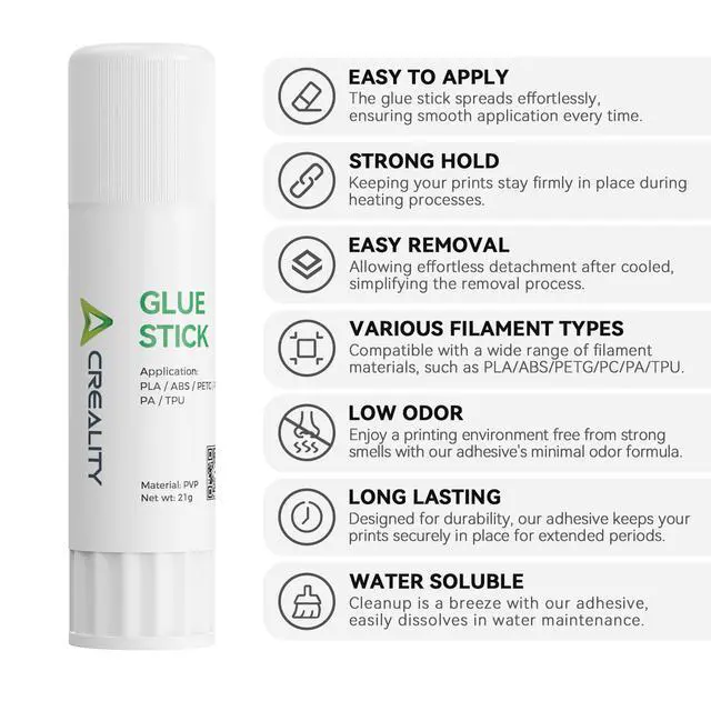 Alt view image 2 of 7 - 3D Printer Glue Sticks for Hot Bed Warping Reducing 3D Printer Bed Adhesive PVP Solid 3D Print Glue Stick 3D Gloop for PLA/ABS/PETG/PC/PA/TPU(Pack of 4)