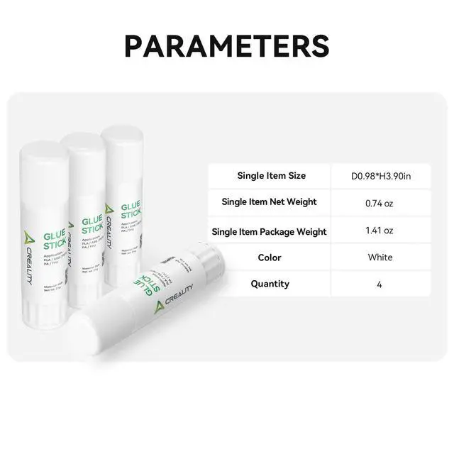 Alt view image 7 of 7 - 3D Printer Glue Sticks for Hot Bed Warping Reducing 3D Printer Bed Adhesive PVP Solid 3D Print Glue Stick 3D Gloop for PLA/ABS/PETG/PC/PA/TPU(Pack of 4)