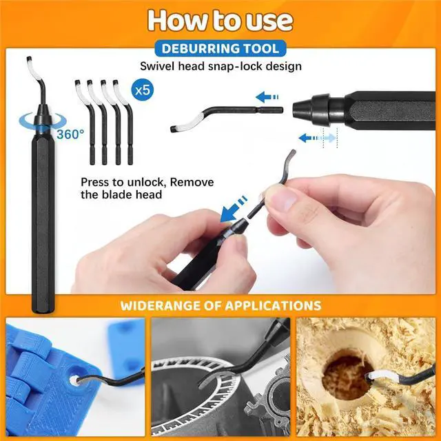 Alt view image 3 of 7 - 50Pcs 3D Printer Tool Kit & Accessories for All FDM/SLA Printers, Includes Nozzle Cleaning Kit, Scraper, Deburring Tool, Files, Brushes - Complete Starter Kit with Case