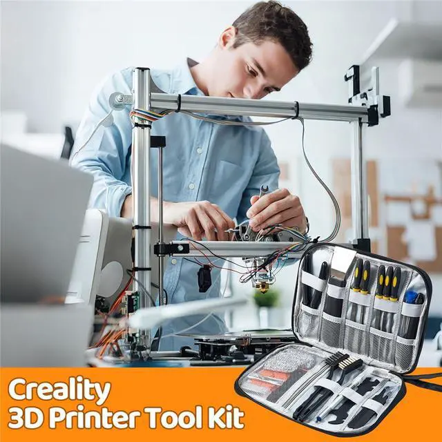 Alt view image 6 of 7 - 50Pcs 3D Printer Tool Kit & Accessories for All FDM/SLA Printers, Includes Nozzle Cleaning Kit, Scraper, Deburring Tool, Files, Brushes - Complete Starter Kit with Case