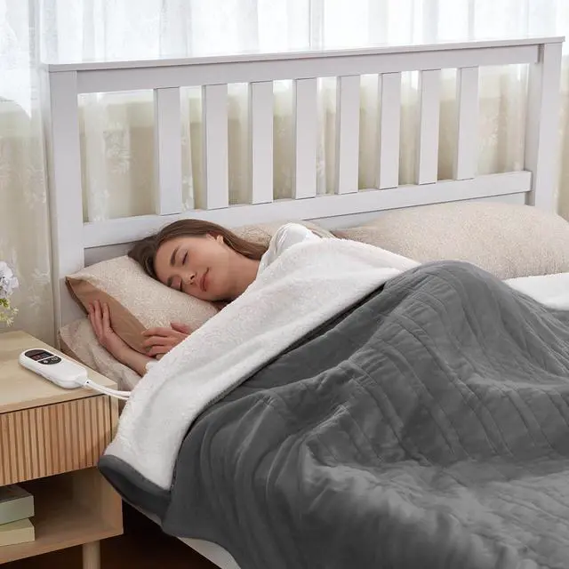 Main image of Heated Blanket Electric Blanket Full Size 84"x72" Fast Heating Electric Blanket with 12 Hours Auto-Off and 6 Heating Settings Overheat Protection Cozy Soft Flannel Heated Throw Blanket ETL-Certified