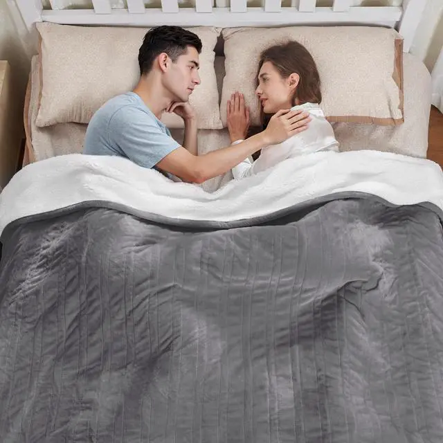 Alt view image 5 of 7 - Heated Blanket Electric Blanket Full Size 84"x72" Fast Heating Electric Blanket with 12 Hours Auto-Off and 6 Heating Settings Overheat Protection Cozy Soft Flannel Heated Throw Blanket ETL-Certified