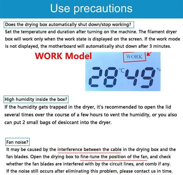 Alt view image 2 of 7 - 3D Printer Filament Dryer Box, Comgrow 3D Filament Storages, Keeping Filaments Dry During 3D Printing, Compatible with 1.75mm/2.85mm PLA ABS Material, Filament Dehydrator, Spool Holder