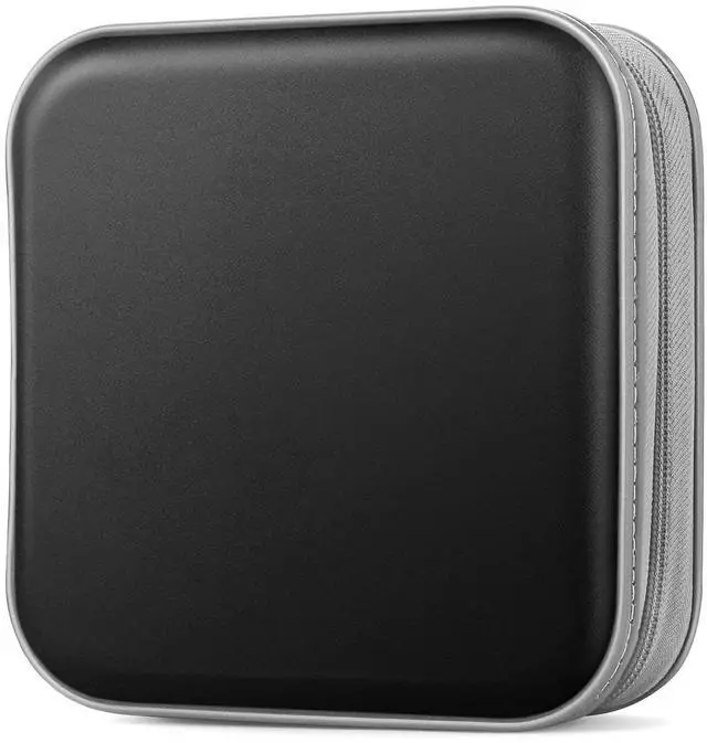 Main image of CD Case, DVDS Wallet Holder, CD/DVD Case Wallet 40 Discs Heavy Duty Bag Binder Storage Booklet Album (Black)