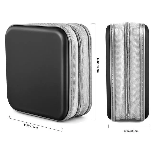 Alt view image 6 of 6 - CD Case, DVDS Wallet Holder, CD/DVD Case Wallet 40 Discs Heavy Duty Bag Binder Storage Booklet Album (Black)