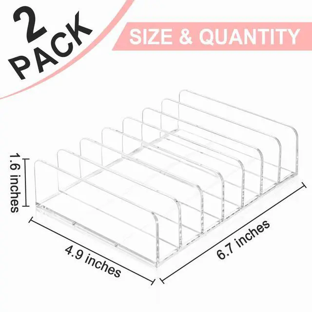 Alt view image 5 of 6 - CD Holder 2 Pack, Clear Acrylic CD Organizers, CD Display Rack Holds up to 14 Standard CD Cases for Media Shelf Storage and Organization