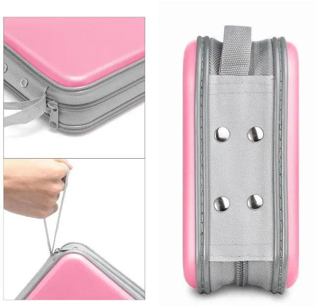 Alt view image 3 of 6 - CD Case, 40 Capacity CD/DVD Case Holders Wallet Hard Plastic DVD Disc Cases Storage Binder for Car Home Office Travel (Pink)