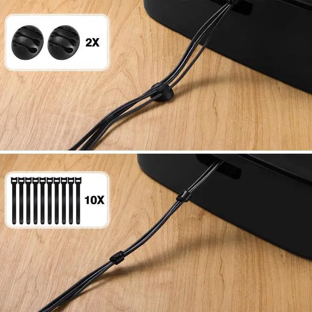 Alt view image 6 of 7 - Cable Management Box - Large Cord Organizer Box to Hide Power Strip & Under Desk, TV Computer Wires Cable Organizer Box with Baby Proofs, Desk Cord Organizer for Home/Office - Black