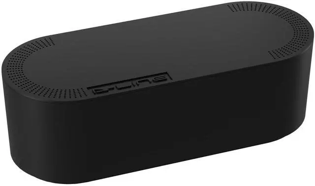 Main image of Cable Management Box, Power Strip Holder, Floor Outlet Hiders, Desk Cord Organizer, Cover TV Wires, Wire Storage, Extension Hider, Office Concealer for Cords, Baby Proof Cables - Large, Black