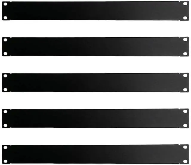 Main image of 1U Blank Panel Rack Mount Spacer Filler Panel 19" Black Rack Blanking Blind Panel for Server Network Rack Enclosure Or Cabinet-5pcs (1U-5PCs)
