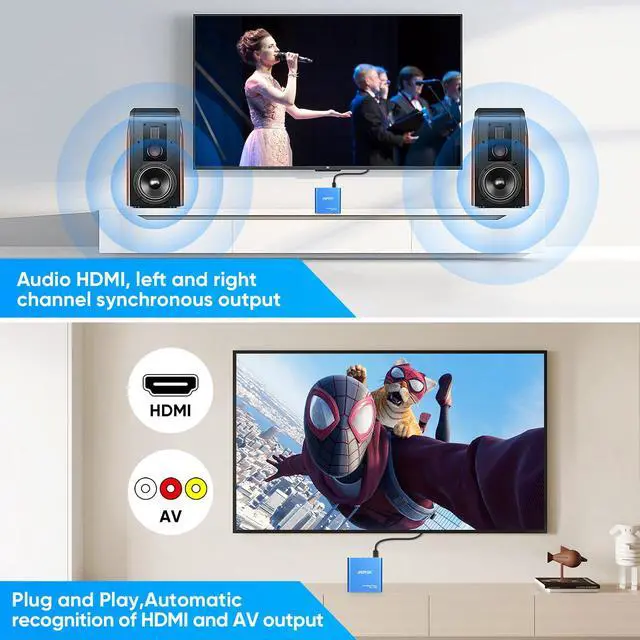 Alt view image 7 of 7 - HDMI Media Player, Blue Mini 1080p Full-HD Ultra HDMI MP4 Player for -MKV/RM/ MP4 / AVI etc- HDD USB Flash Drive/HDD and SD Card