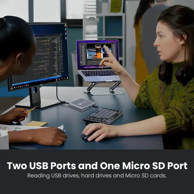 Alt view image 5 of 7 - 4K HD Digital Media Player, TV MP4 Video Player for USB Drive/Micro SD Card, Digital Signage, Auto Playback, H.265/HEVC, Optical/HDMI/AV Output, Grey