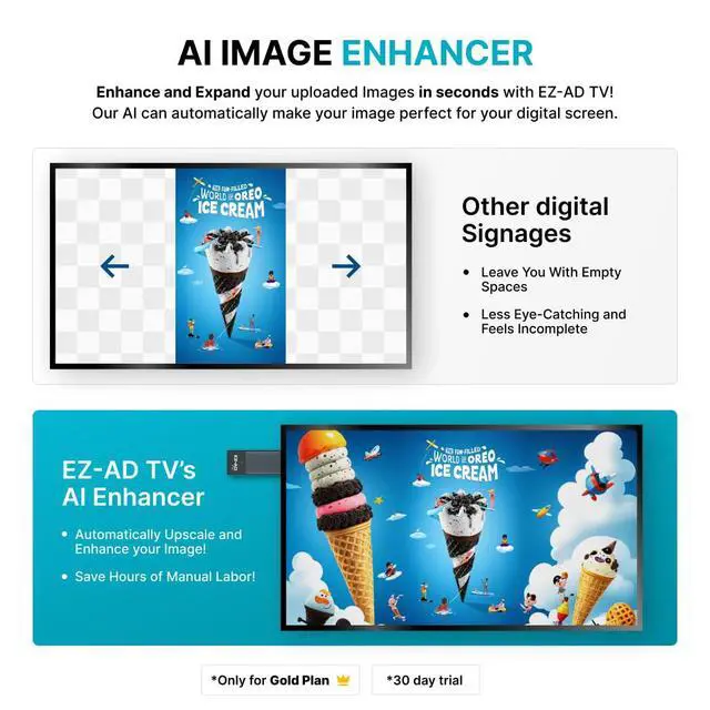 Alt view image 4 of 7 - TV Stick Digital Signage Player 4K, Cloud-Controlled Media Player with PowerPoint Upload, Auto Content Updates, Free Plan, AI Image Enhancer, Mobile App, Includes Premium Template Library