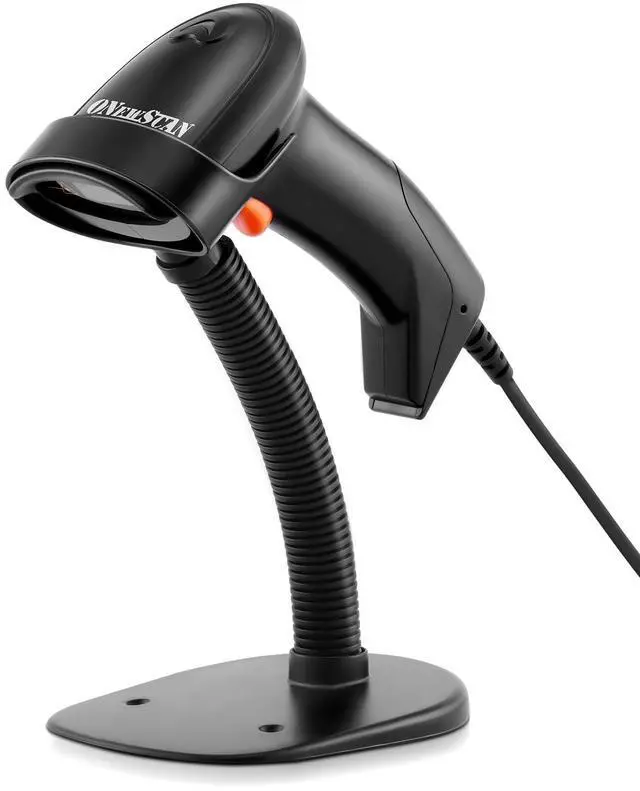Main image of USB 1D Barcode Scanner, Handheld Wired Laser Barcode Reader with Stand Plug and Play Bar Code Scanners for Warehouse, Library, Supermarket