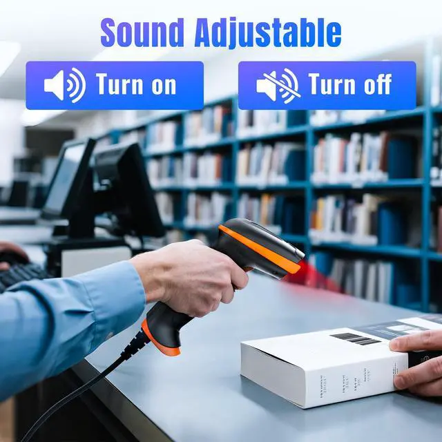 Alt view image 6 of 7 - Upgraded USB 1D 2D QR Barcode Scanner Wired, Officially Certified Dustproof Shockproof Waterproof IP65 Ergonomic Handle Fast and Precise Scan for Windows Linux Plug and Play Model D5100Y